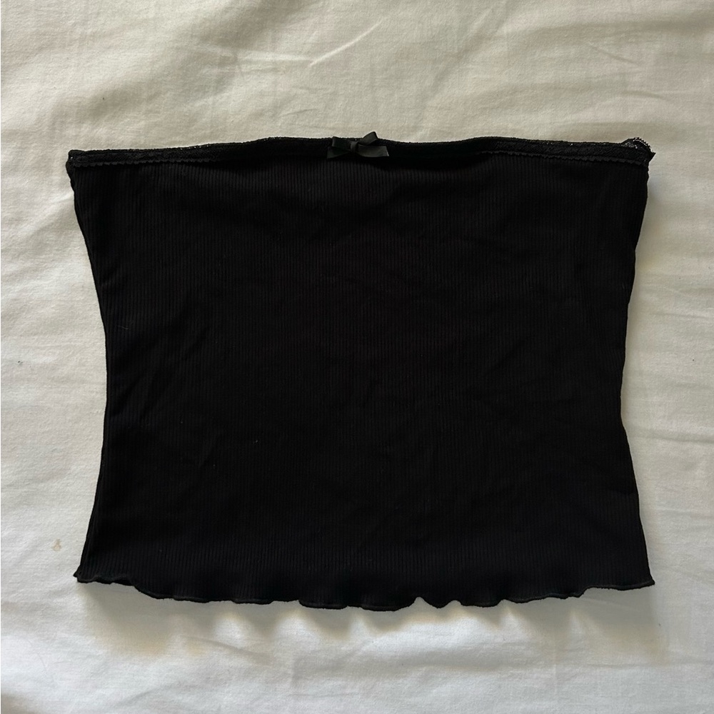 White Fox Elegant Black Women's Tube Top